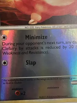 LP Clefairy 54/95 Reverse Holo HeartGold SoulSilver AUTHENTIC Pokemon Card - Image 2