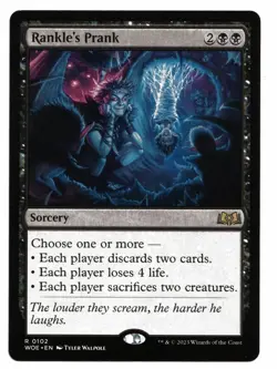 Magic the Gathering MTG Card: Rankle's Prank #0102 WOE Rare! NM - Image 1