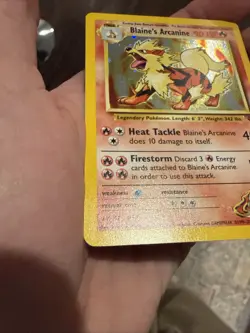Pokemon TCG Gym Challenge Blaine's Arcanine Holo Rare Card 1/132 LP/NM - Image 4