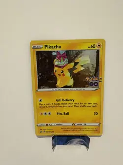 Pokemon Card Pikachu SWSH234 SWSH Black Star Promo Pokemon Go Near Mint - Image 1