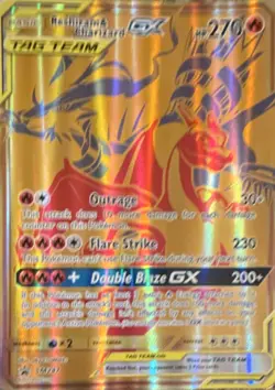Pokemon TCG Reshiram & Charizard GX Holo Over Size Jumbo Card SM247 - Image 1