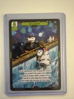 Vibes TCG Be A Lil Evil 2025 National National Promo Pudgy Penguins Mantel Card - Image 1