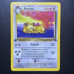 Persian 42/64 Jungle 1st Edition Non Holo Foil Pokemon 1999 Vintage Card - Image 1