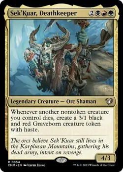 x1 Sek'Kuar, Deathkeeper - Foil R MTG Commander Masters M/NM, English - Image 1
