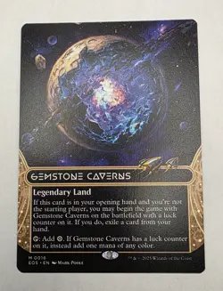Magic MTG Gemstone Caverns 0016 (Borderless) Edge of Eternities Stellar Regular - Image 1