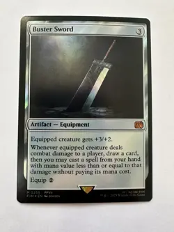Buster Sword Foil Final Fantasy MTG FIN #255 NM - Image 1