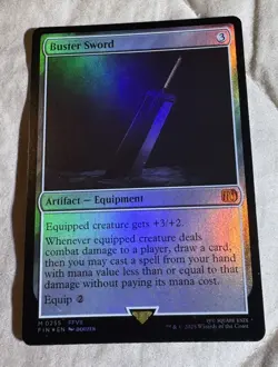 Buster Sword Final Fantasy Foil MTG 255 - Image 1