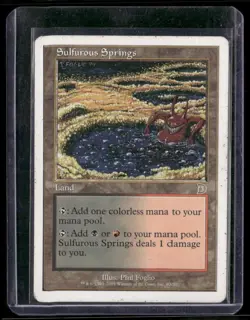 2001 Magic: The Gathering - Deckmaster Land Sulfurous Springs Rare Regular LP - Image 1