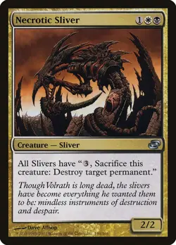 MTG Necrotic Sliver - 159 / English / Lightly Played - Image 1
