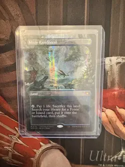 Misty Rainforest (Borderless) (Dragonscale Foil) Special Guests Foil - Image 1