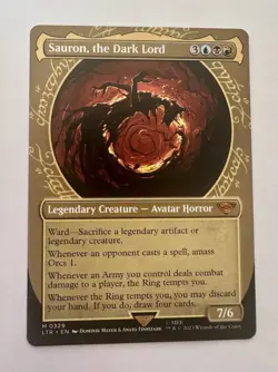 Sauron, the Dark Lord Showcase LTR 0329 MTG LOTR Lord Of The Rings Mythic NM - Image 1