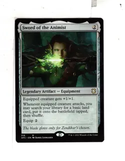 MTG SkeenAB Sword of the Animist from Commander AITFR. NM. - Image 1