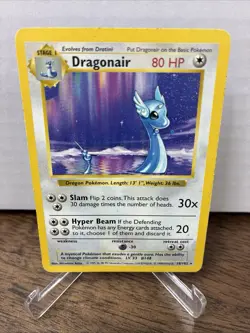 Pokemon TCG: Dragonair 18/102 Shadowless Non Holo Rare Base Set VTG WOTC MP - Image 1