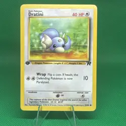 2000 Pokemon TCG Team Rocket Dratini 1st Edition 53/82 - Image 1