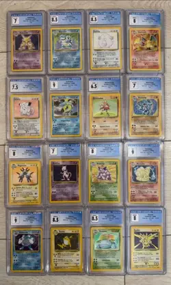 Pokemon Full Set of Base Unlimited Holos classic CGC Blues w/CHARIZARD 8 not PSA - Image 1