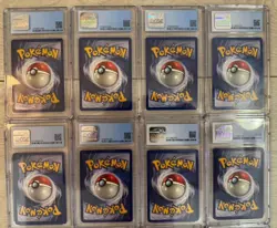 Pokemon Full Set of Base Unlimited Holos classic CGC Blues w/CHARIZARD 8 not PSA - Image 4
