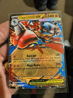 Mega Lucario ex 077/132 Double Rare - Pokemon TCG Mega Evolution - Image 1