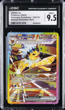2025 POKEMON PRISMATIC EVOLUTIONS - SPECIAL ILLUSTRATION RARE JOLTEON EX CGC 9.5 - Image 1