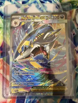 Mega Sharpedo ex 127/094 Special Illustration SIR Pokemon Phantasmal Flames NM - Image 1