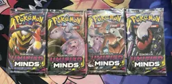 Pokemon Sun and Moon Unified Minds Booster 4 Pack Art Set Sealed New - Image 1