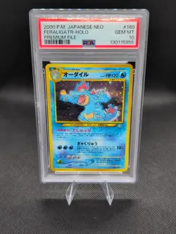 2000 Pokemon Japanese Neo #160 Feraligatr Holo PSA 10 - Image 1