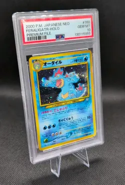 2000 Pokemon Japanese Neo #160 Feraligatr Holo PSA 10 - Image 3