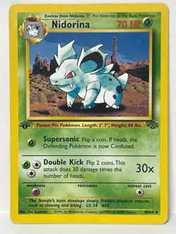 Pokemon Nidorina Jungle Regular 1st Edition 40/64 - LP - Image 1