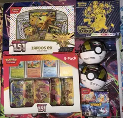 Pokemon TCG Sealed Lot 151 Costco Tin Set , 151 Zapdos Box , Surging Sparks Etc - Image 1