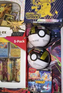 Pokemon TCG Sealed Lot 151 Costco Tin Set , 151 Zapdos Box , Surging Sparks Etc - Image 3