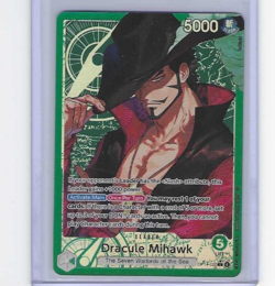 One Piece The Azure Sea's Seven Foil Dracule Mihawk OP14-020 English - Image 1