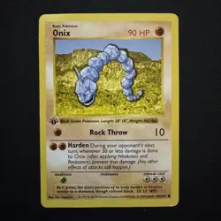 Onix 56/102 Base Set 1st Edition Shadowless Pokemon Card MP - Image 1