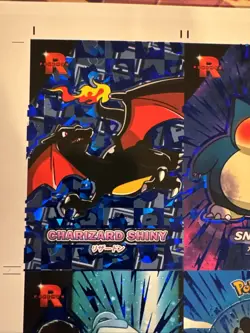 Shiny Charizard Pokemon Card Database Red Box Uncut Sheet Rocket Team Peru - Image 2