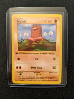 DIGLETT **Shadowless** Pokemon Card 47/102 - 1st Edition Rare Base Set ~ NM! - Image 3