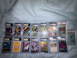 15 Graded Pokemon Cards Lot Pokemon PSA CGC Slabs - Image 1