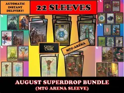 MTGA MTG ARENA CODE CARD AUGUST SUPERDROP 22 SLEEVES SECRET LAIR SLEEVE INSTANT - Image 1