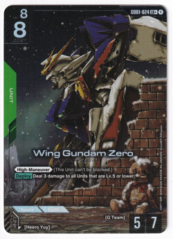 Wing Gundam Zero GD01-024 LR+ Alt Art GUNDAM TCG CARD NEWTYPE RISING NM/M - Image 2