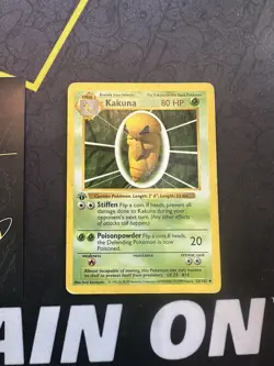 Pokemon Card Kakuna 33/102 Base Set 1st Edition Shadowless Uncommon 335💎LP💎 - Image 1