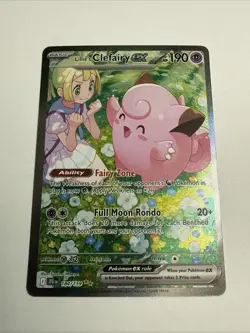 Pokemon TCG Lillie's Clefairy EX Journey Together Sir Card 184/159 NM Condition - Image 1