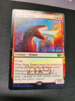Siege Dragon -Foil Medium Play English MTG Promos: Prerelease Cards - Image 2