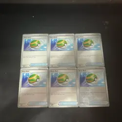Pokemon TCG Nest Ball Trainer Card Lot of 5 with 1 reverse holo - Image 1
