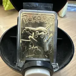 1999 Pokemon 23K Gold-Plated Pikachu Card w/ Poke Ball, COA & Box Burger King - Image 1