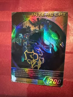 Bakugan HSP Gate Card - Intercept Holo Foil - Dragonoid Robotallion Serpenoid - Image 1