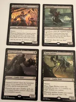 Magic The Gathering MTG Black Rare 4 Card Lot Diregraf Colossus Gutterbones - Image 1
