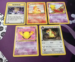 1st edition Pokemon TCG Vintage Lot Of 5 Cards team rocket NM-LP - Image 1