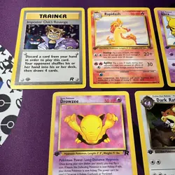 1st edition Pokemon TCG Vintage Lot Of 5 Cards team rocket NM-LP - Image 2