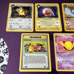1st edition Pokemon TCG Vintage Lot Of 5 Cards team rocket NM-LP - Image 2