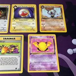 1st edition Pokemon TCG Vintage Lot Of 5 Cards team rocket NM-LP - Image 3