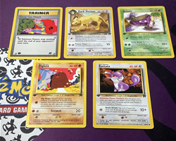 1st edition Pokemon TCG Vintage Lot Of 5 Cards team rocket NM-LP - Image 1
