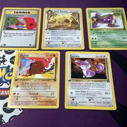 1st edition Pokemon TCG Vintage Lot Of 5 Cards team rocket NM-LP - Image 4