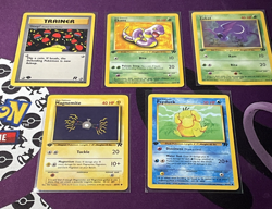 1st edition Pokemon TCG Vintage Lot Of 5 Cards team rocket NM-LP - Image 1